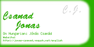 csanad jonas business card