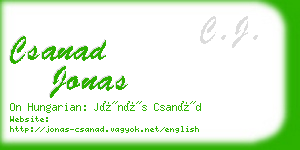 csanad jonas business card